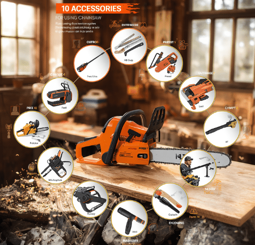 10 accessoires indispensables pour utiliser une tronçonneuse en toute sécurité