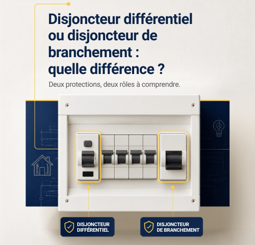 Disjoncteur différentiel ou disjoncteur de branchement : quelle différence ?